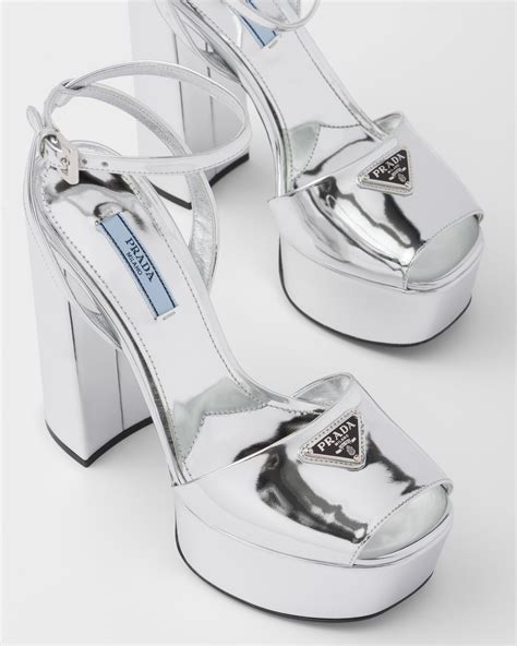 logo prada silver|prada silver platform.